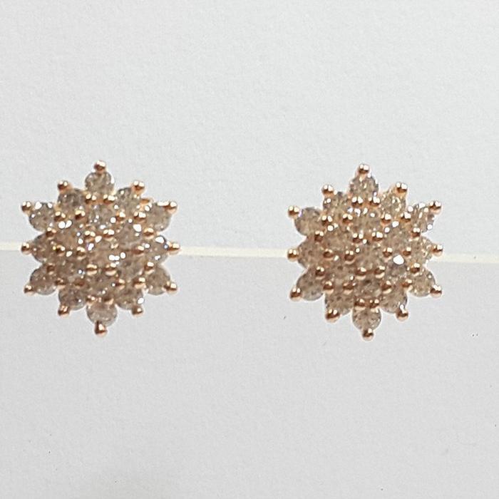 Bluekey Silver925 Cubic Zirconia Diamond Cut Earrings 241011-11 (23460929A)