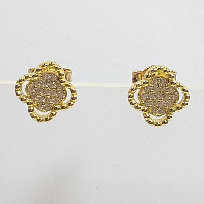 Bluekey Silver925 Cubic Zirconia Diamond Cut Earrings 241011-08 (23460930A)