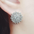 Bluekey Silver925 Cubic Zirconia Diamond Cut Earrings 241010-12 (23460931A)