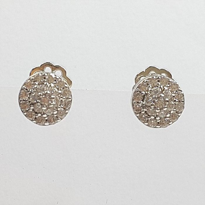 Bluekey Silver925 Cubic Zirconia Diamond Cut Earrings 241010-09 (23460932A)