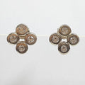 Bluekey Silver925 Cubic Zirconia Diamond Cut Earrings 241010-03 (23460935A)