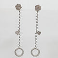 Bluekey Silver925 Cubic Zirconia Diamond Cut Earrings 241010-10 (23460943A)