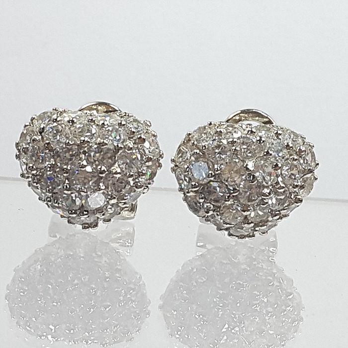 Bluekey Silver925 Cubic Zirconia Diamond Earrings 241010-14Heart (23460945A)