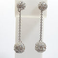 Bluekey Silver925 Cubic Zirconia Diamond Cut Earrings 241010-11 (23460946A)
