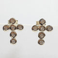 Bluekey Cubic Diamond Earrings 241010-08Cross (23460953A)