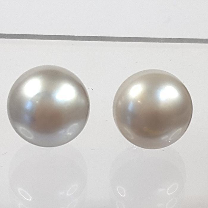 Bluekey Simple Gray Freshwater Black Pearl Gem Earring 241111-23 (27282359A)