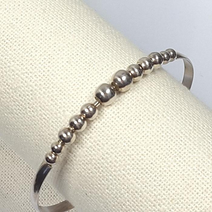 Bluekey 925 sterling silver antique bead bracelet 241201-13 (27384455A)