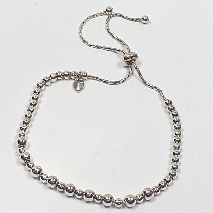 Bluekey 925 sterling silver bead bracelet (241201-06) (27384468A)