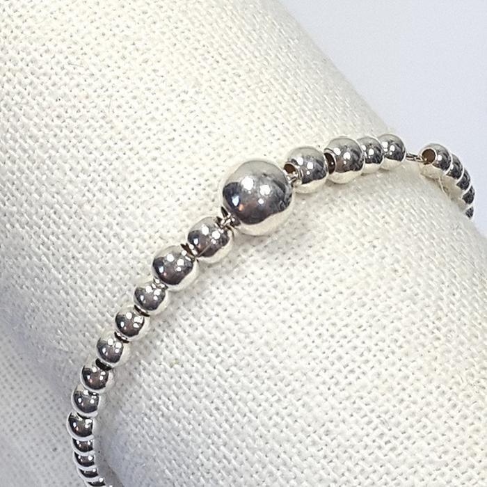 Bluekey Silver 925 silver bead bracelet 241201-05 (27384469A)
