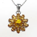 Bluekey AA-grade Huangshizhiting Citrine rough necklace 241205-02 (27713497A)