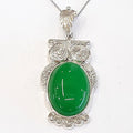 Bluekei A Owl Imitation Tsavorite Garnet Necklace 250206-23 (30201840A)