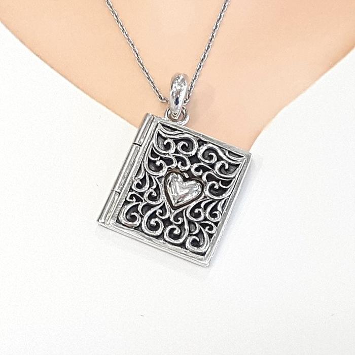 Bluekey Silver925 necklace Open Book 250206-16 (30201844A)