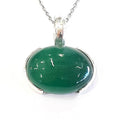 Bluekey AA Backscatter Green Carnelian Raw Necklace 250206-19 (30201846A)