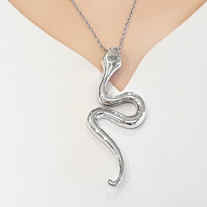 Bluekey 925 silver snake necklace (30201860A)