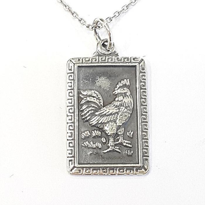 Bluekey Silver Zodiac Chicken Necklace 250206-06 (30201861A)