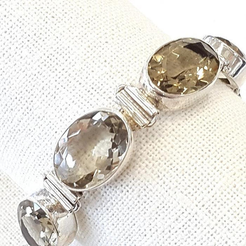 A-grade Antique Brown Citrine Raw Gem Bracelet (30460481A)