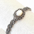 Bluekey A-grade silver925 antique abalone raw bracelet 250209-25 (30460538A)