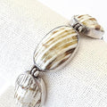 Bluekey A-grade Silver925 Antique Shell Raw Bracelet 250209-24 (30460539A)