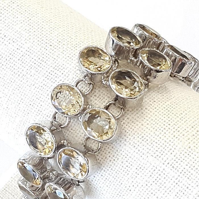 Bluekey A-grade Antique Lemon Quartz Bracelet 250209-17 (30460540A)