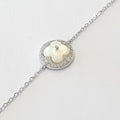 Bluekey A-rank silver 925 white abalone gem bracelet 250209-23 (30460541A)