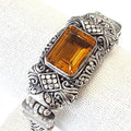 Bluekey AAA Silver Huang Shuijing Synthetic Gem Bracelet 250209-20 (30460542A)