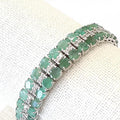 Bluekey A-grade Antique Green Emerald Raw Gem Bracelet 250209-12 (30460836A)