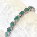 Bluekey A-grade Antique Green Emerald Gem bracelet 250209-11 (30462050A)