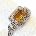 Bluekey AAA Silver Huang Shuijing Synthetic Gem Bracelet 250209-19 (30462241A)