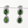 Bluekey A-grade2 along green tourmaline rough pendant 250210-09 (30629705A)