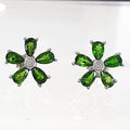 Bluekey AA-grade flower green sapphire pendant 250210-06 (30629706A)