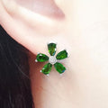 Bluekey AA-grade flower green sapphire pendant 250210-05 (30629708A)