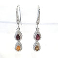 Bluekey AA Grade Cocktail Tormaline Raw Gem Earring 250211-23 (30851990A)