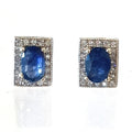 Bluekey A-grade Antique Sapphire Gem Earring 250211-01 (30852018A)