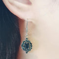 Bluekey A-grade Antique Sapphire Gem Earings 250211-02 (30852019A)