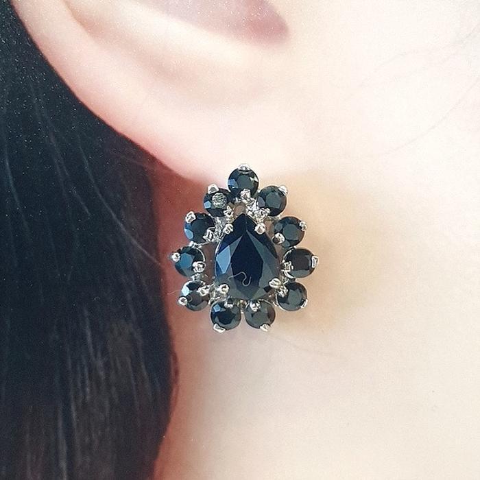 Bluekey AA-grade Antique Sapphire Gem Earring 250211-06 (30852021A)