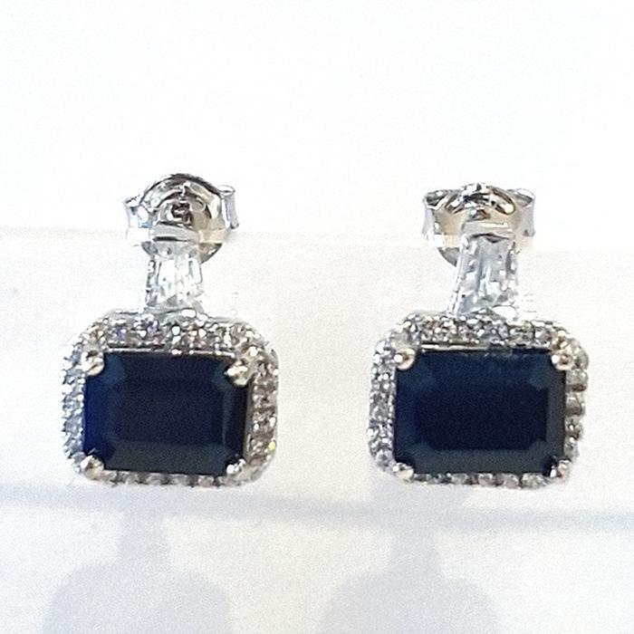 Bluekey AA-grade rectangular sapphire raw pendant 250211-04 (30923872A)