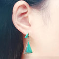 Bluekey Silver925 Turquoise Synthetic Earrings 250212-11 (31194316A)