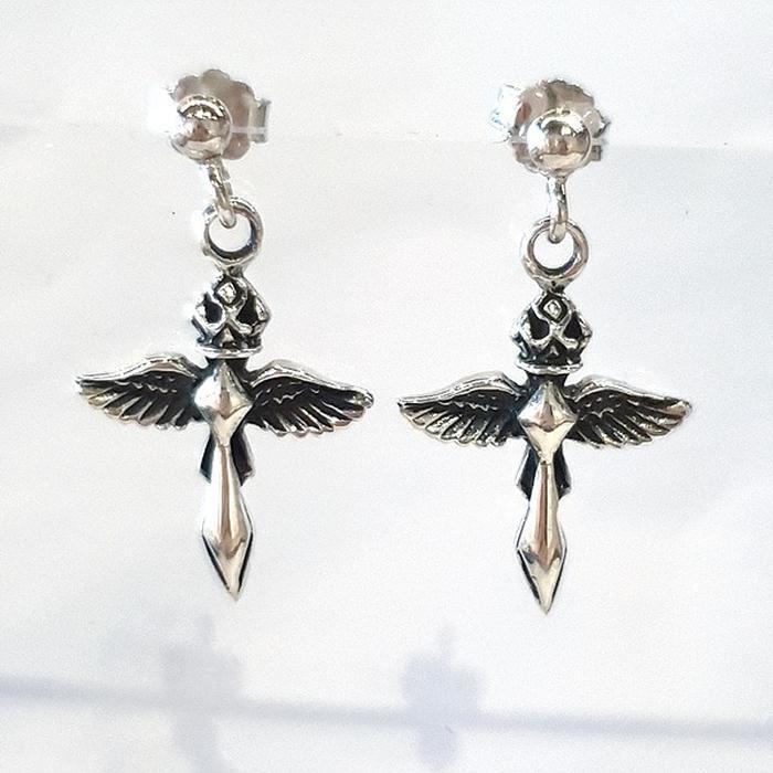 Bluekey 925 silver cross earrings (31194317A)