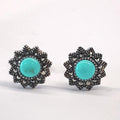 Bluekey Silver925 Turquoise Synthetic Earrings 250212-13 (31194319A)