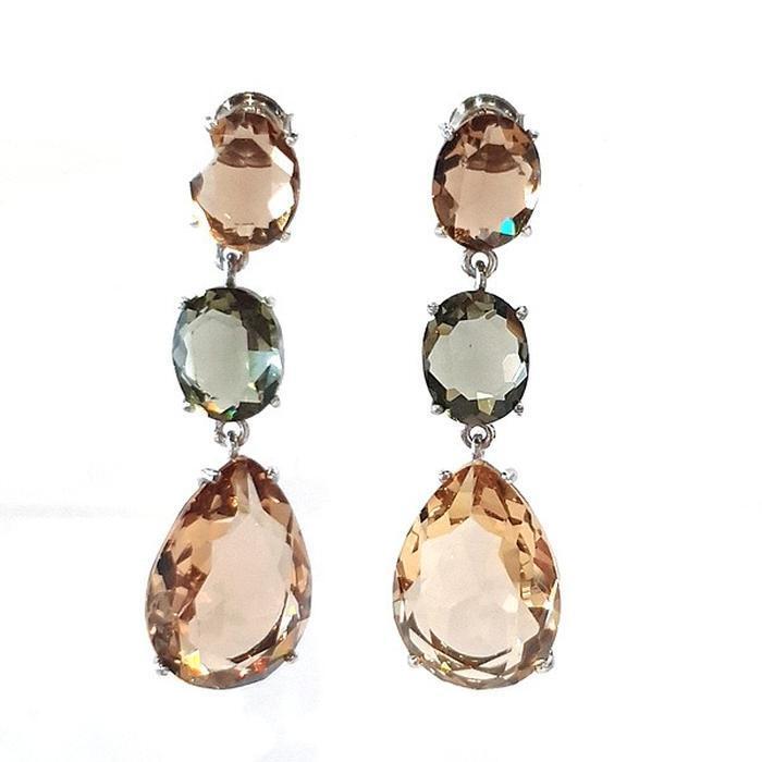 Bluekey A-grade party Huang Shuzheng synthetic stone earrings 250212-03 (31194323A)