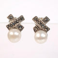 Bluekey Silver925 Freshwater Pearl Gem Earring 250301-16 (31489200A)