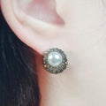 Bluekey Silver925 Freshwater Pearl Gem Earrings 250301-13 (31489202A)