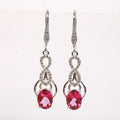 BlueKe AA-grade Pink Topaz Rough Earring 250301-08 (31489204A)
