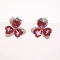 Bluekey AA-grade Pink Topaz Rough Earring 250301-09 (31489208A)