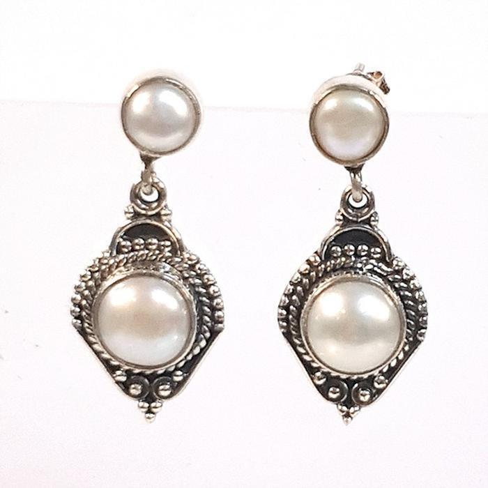 Bluekey A-class antique abalone pearl earrings 250301-12 (31489210A)