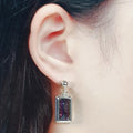 Bluekey AA-grade Mystic Topaz Rough Earrings 250302-24 (31539825A)