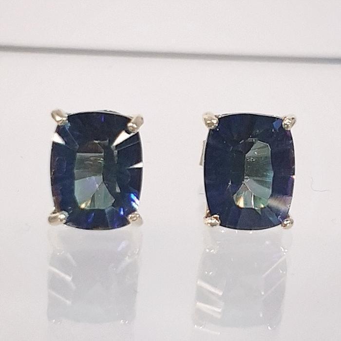 Bluekey AA级 Mistiktopaz Raw Gem Earrings 250302-20 (31539829A)