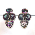 Bluekey Silver925 Mystic Topaz Gem Earrings 250302-19 (31539830A)