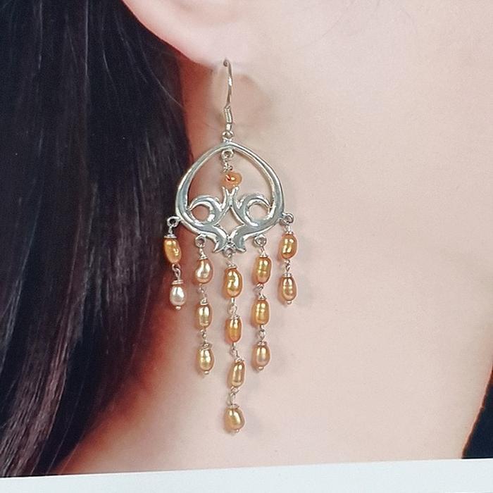 Bluekey Silver925 Pearl Raw Earring 250302-14 (31539836A)