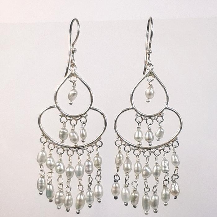 Bluekey Silver925 Pearl Raw Earrings 250302-12 (31539864A)
